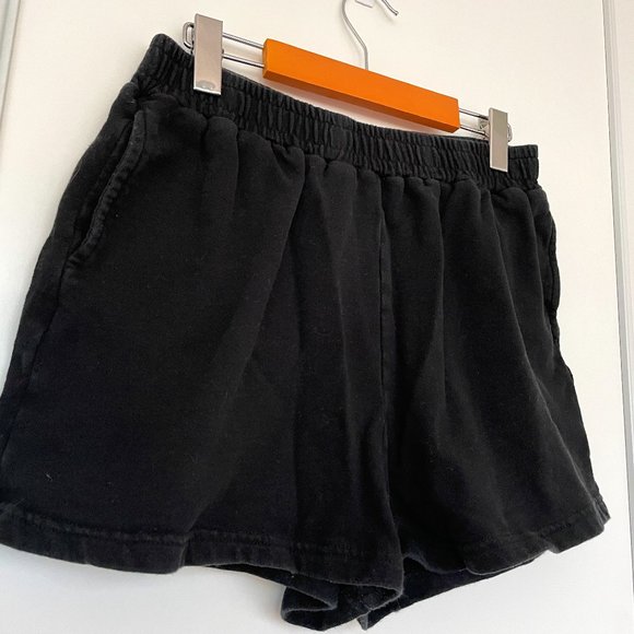Women's Black Sweatshort - Picture 1 of 3